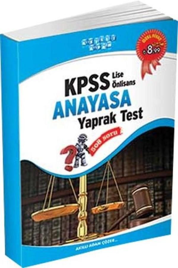Akıllı Adam KPSS Lise Önlisans Anayasa Yaprak Test - Akıllı Adam - Image 1