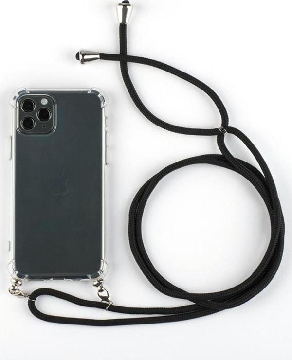 Teknomoda Apple Iphone 11 Pro Kılıf Boyun Omuz Askılı Ipli Anti Şok Köşe Korumalı Şeffaf Silikon - Image 1