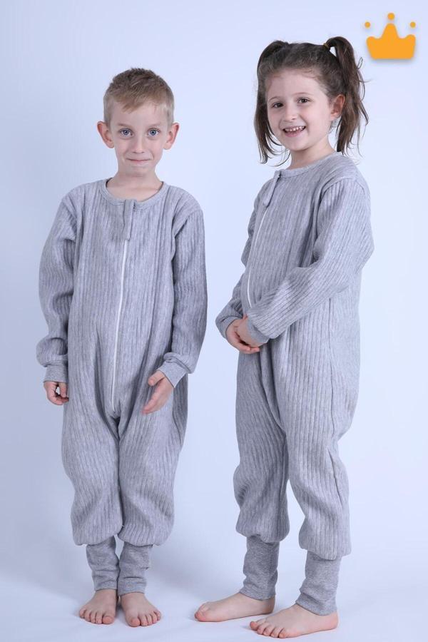 Babyhola 2-8 Yaş 1.5 Tog Kapitone Çocuk Uyku Tulumu Unisex Uzun Kollu Uyku Tulumu - Image 1