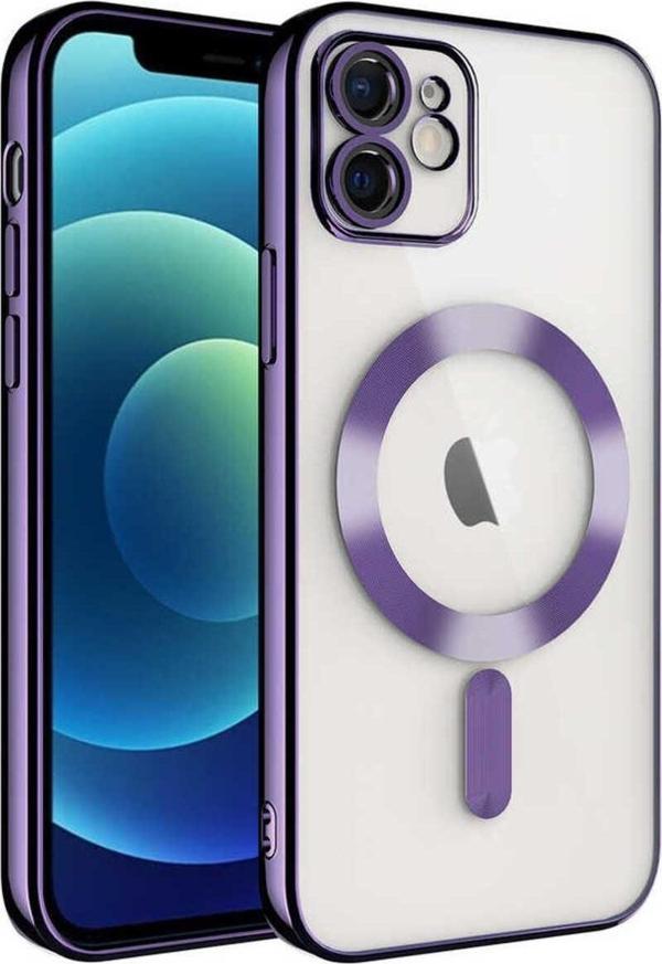 Teknomoda Apple iPhone 12 Kılıf Kamera Lens Korumalı Renkli Magsafe Şeffaf - Image 1