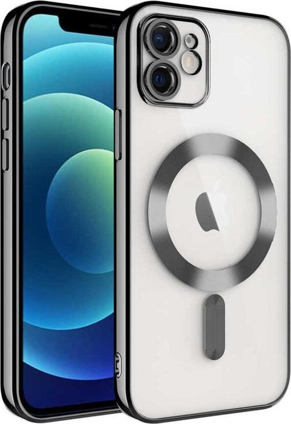 Teknomoda Apple iPhone 12 Kılıf Kamera Lens Korumalı Renkli Magsafe Şeffaf - Image 1