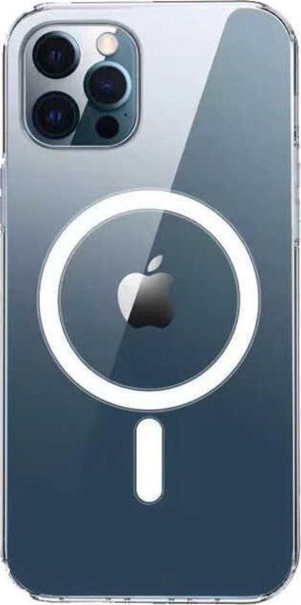 Teknomoda Apple Iphone 12 Pro Kılıf Magsafe Wireless Kablosuz Şarj Uyumlu Manyetik Şeffaf Kapak - Image 1