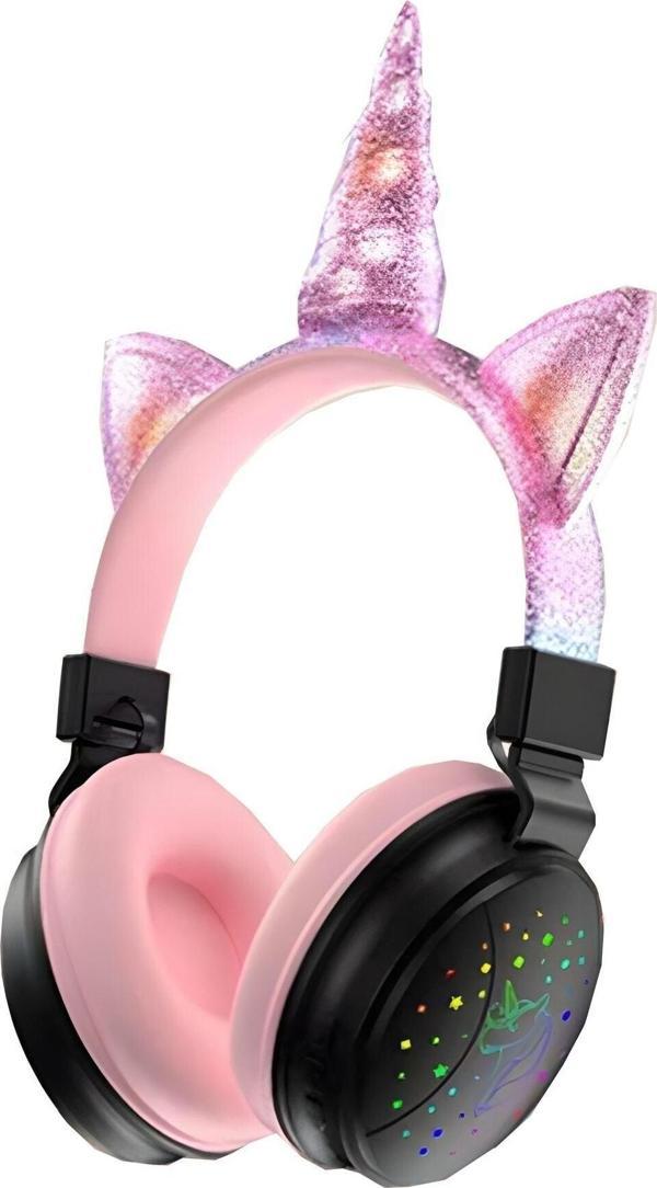 Teknomoda Unicorn Kedi Led Işıklı Bluetooth Kablosuz Kulaküstü Kulaklık Yeni Nesil - Image 1