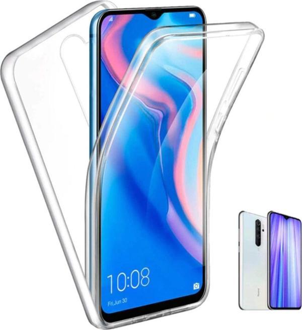 Teknomoda Xiaomi Redmi Note 8 Pro 360 Derece Kılıf Silikon Şeffaf Ön Arka - Image 1