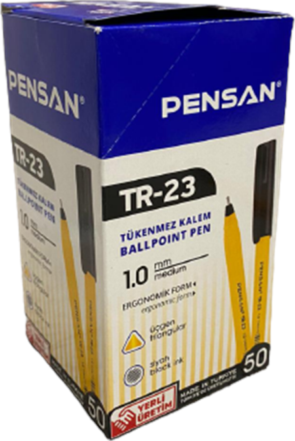 Pensan TR-23 Tükenmez Kalem 50'li Kutu Siyah - Image 1