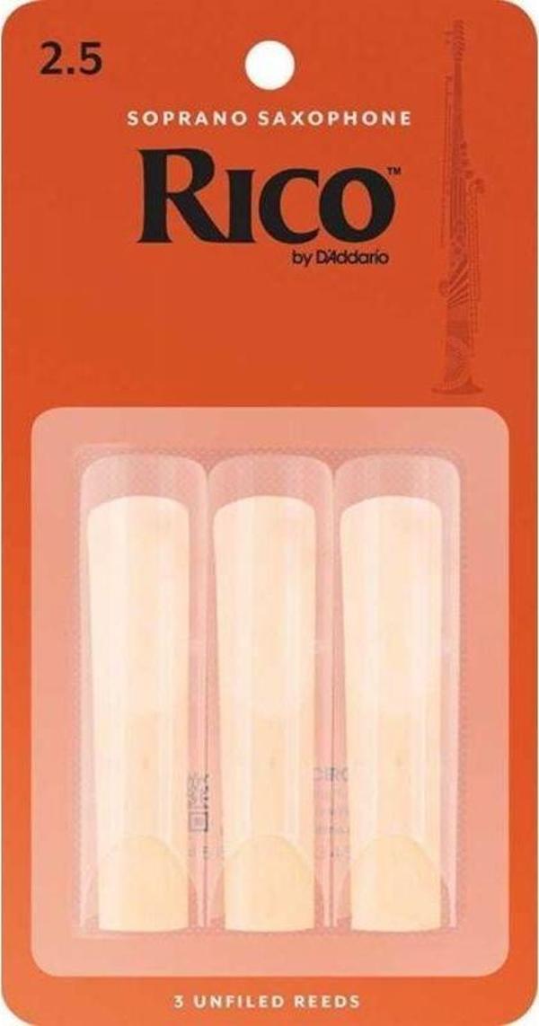D\'Addario Woodwinds Rico RIA0325 Soprano Saksafon  Kamışı (3 lü) No:2.5 - Image 1