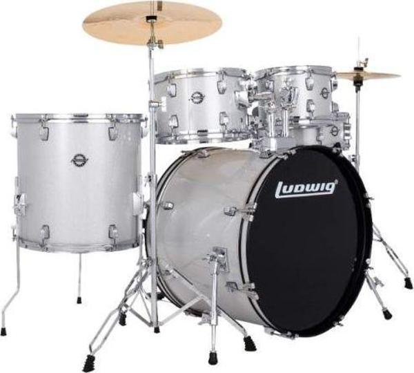 Ludwig Accent Fuse Silver Sparkle Akustik Davul Seti - Image 1