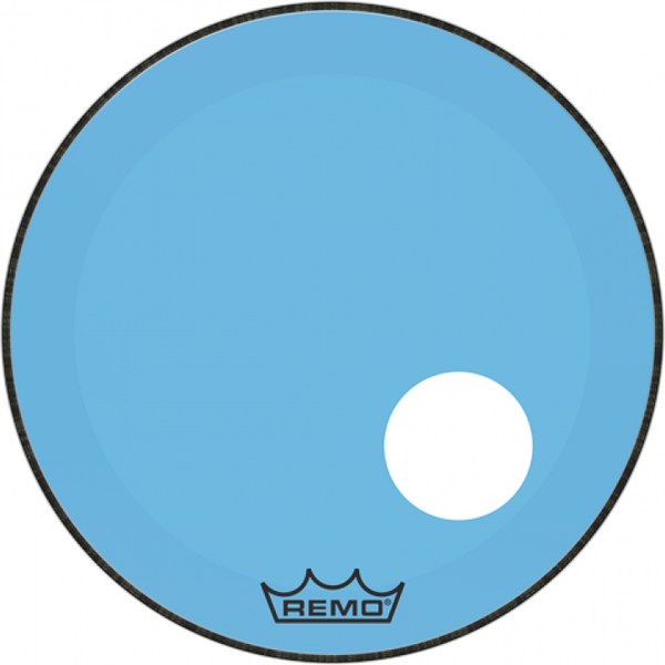 REMO P3-1320-CT-BUOH POWERSTROKE® P3 20 inç Mavi Delikli Bas Davul Derisi - Image 1