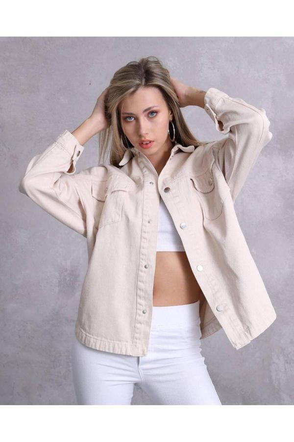 Kulina Kadın Nakış İşlemeli Bohem Etnik Deseni Gabardin Ceket - Image 1