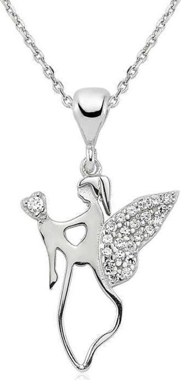 925 Ayar Gümüş Melek Annem Kadın Gümüş Kolye - Image 1