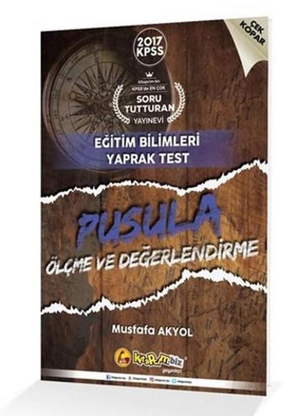 2017 KPSS Pusula Ölçme ve Değerlendirme Eğitim Bilimleri Yaprak Test - Kitapcim.biz Yayınları - Image 1