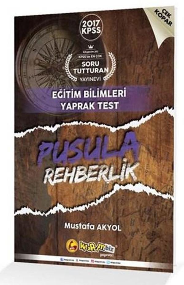 2017 KPSS Pusula Rehberlik Eğitim Bilimleri Çek Kopar Yaprak Test - Kitapcim.biz Yayınları - Image 1
