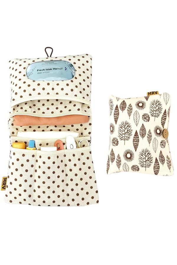 Mrvhome Bebek Alt Açma Bakım Çantası Organizer Yaprak - Image 1