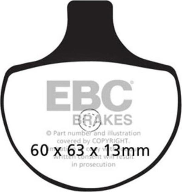 EBC FA094V HARLEY DAVIDSON FLSTB/FLSTC 00-11 YARI SİNTER ÖN FREN BALATASI - Image 1