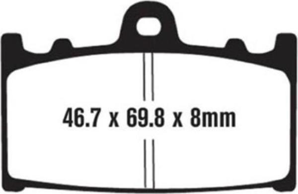 EBC FA158HH SUZUKI GSXR750 00-02 , KAWASAKI VERSYS 1000 SINTER ÖN FREN BALATASI - Image 1