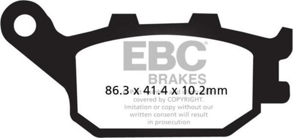 EBC FA174 HONDA CBF600/NC700 , KAWASAKI VERSYS 650 16-21 ARKA FREN BALATASI - Image 1