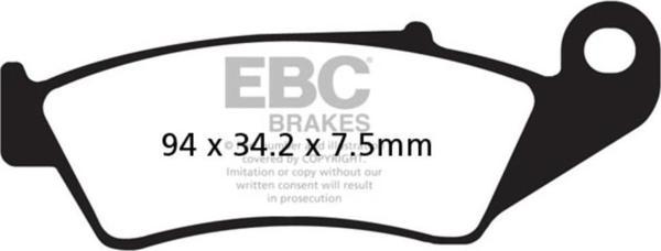 EBC FA185TT KAWASAKI KLX 250 , GAS GAS EC250, YAMAHA WR 250 /450 ÖN FREN BALATASI - Image 1