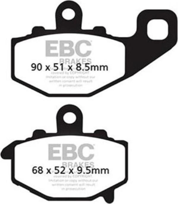 EBC FA192V KAWASAKI ZX6-R 95-16 , ER6-F , ER6-N 06-16 YARI SİNTER ARKA FREN BALATA - Image 1