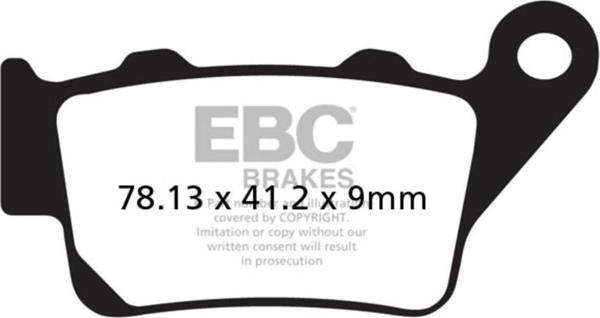 EBC FA208TT KTM EXC250 95-03 , CFMOTO NK 250 20-21 ARKA CARBON ARKA FREN BALATASI - Image 1