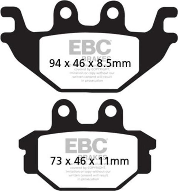 EBC FA377HH YAMAHA MT125 / R125 14-21 SINTER ARKA FREN BALATASI - Image 1