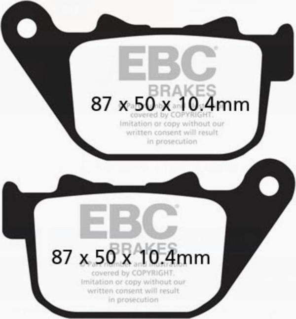 EBC FA387HH HARLEY DAVIDSON XL883/XL1200 SPORTSTER 04-13 SINTER ARKA FREN BALATASI - Image 1