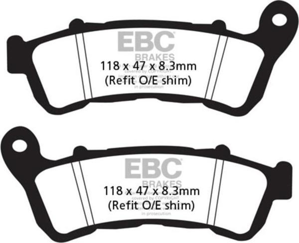 EBC FA388 HONDA SH125/SH300, CBR250R , CBF500 , SUZUKI BURGMAN 125 ÖN FREN BALATA - Image 1