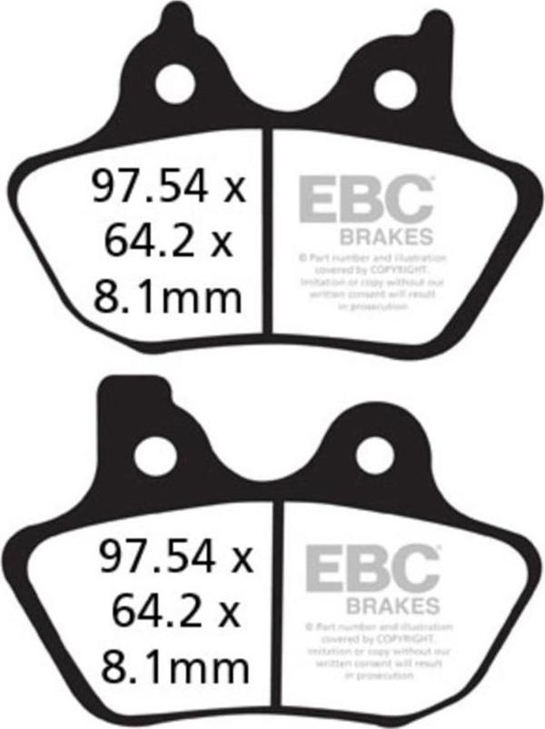 EBC FA400V HARLEY DAVIDSON 03-11 ÖN ARKA YARI SINTER FREN BALATASI - Image 1