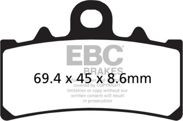 EBC FA606HH KTM DUKE 250/390 ,RC390,ADV SİNTER ÖN FREN BALATASI - Image 1