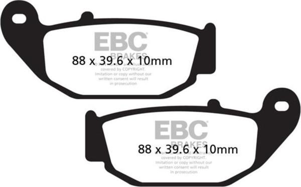 EBC FA629TT HONDA CRF250-MSX125-CB125R/SUZUKI GSXR125 CARBON ARKA FREN BALATASI - Image 1