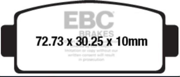 EBC FA651R CF MOTO U-FORCE1000 ATV SINTER OFFROAD FREN BALATASI ARKA - Image 1