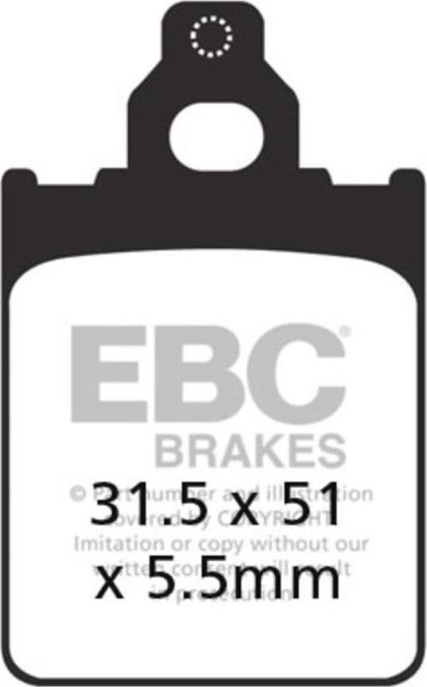 EBC SFA186 VESPA PX150 , PX200 98-07 ÖN FREN BALATASI - Image 1