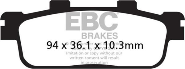 EBC SFA427 SYM JOYMAX/GTS/CRUISYM 250, KYMCO XCITING 250/300 ORGANİK ARKA FREN BAL - Image 1