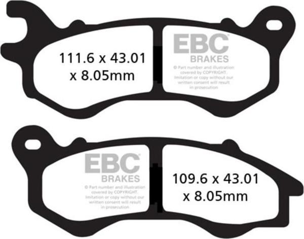 EBC SFA603 HONDA PCX125/150 12-20 , PEUGEOT DJANGO ÖN FREN BALATASI - Image 1