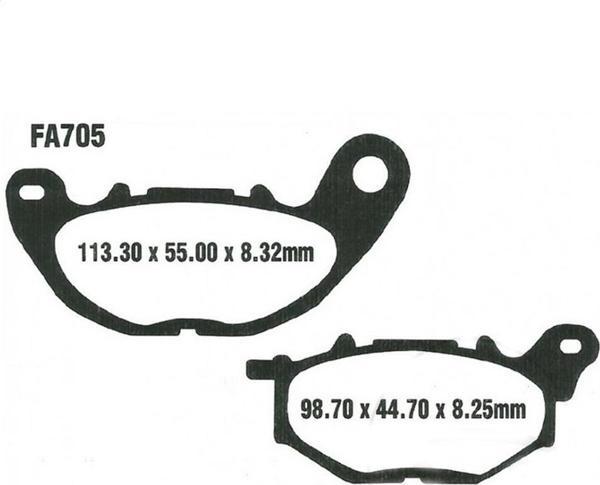 EBC SFA705 YAMAHA XMAX 125 - XMAX300 ÖN FREN BALATASI - Image 1
