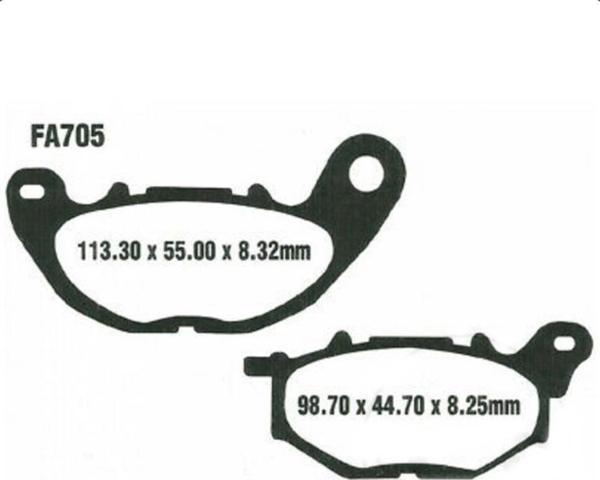 EBC SFA705HH YAMAHA XMAX 125 - XMAX300 SINTER ÖN FREN BALATASI - Image 1