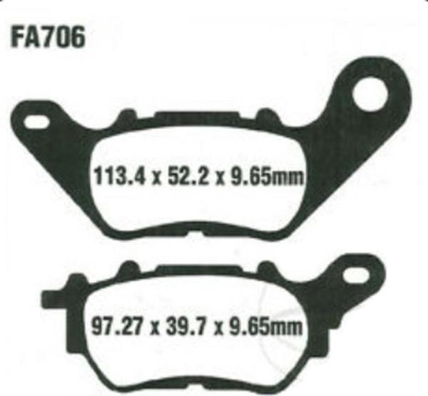 EBC SFA706 YAMAHA XMAX 125 - XMAX300 ARKA FREN BALATASI - Image 1