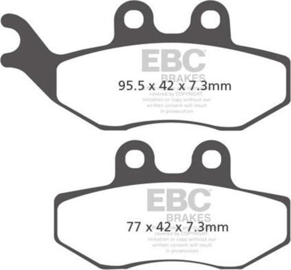 EBC SFAC194 PIAGGIO - VESPA GRIMECA CALIPER , YAMAHA XT125 X CARBON ÖN FREN BALATAS - Image 1