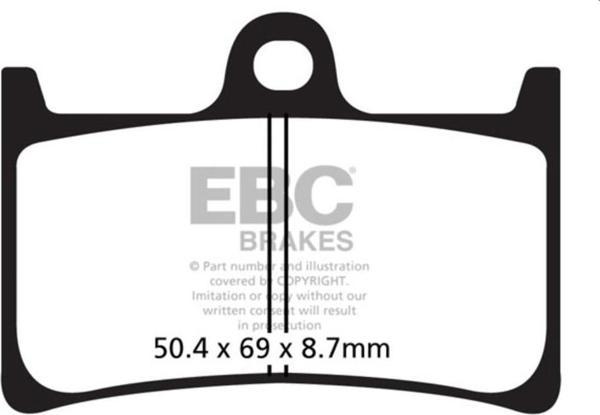 EBC SFAC252 YAMAHA TMAX 500/530 UZUN ÖMÜRLÜ CARBON ÖN FREN BALATASI - Image 1