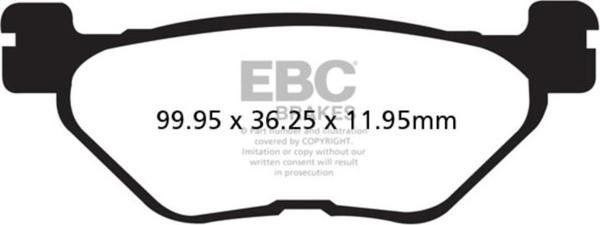 EBC SFAC319 YAMAHA TMAX530 13-18 , TMAX 500 12-16 CARBON ARKA FREN BALATASI - Image 1