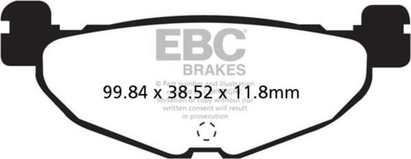 EBC SFAC408 YAMAHA T-MAX500 04-11 , MAJESTY 400 04-13 CARBON ARKA FREN BALATASI - Image 1