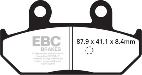 EBC SFAC412 SUZUKI BURGMAN AN400/650 07-15 CARBON ARKA FREN BALATASI - Image 1