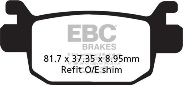 EBC SFAC415 HONDA SH125/150/300 , FORZA 300 13-21 CARBON ARKA FREN BALATASI - Image 1