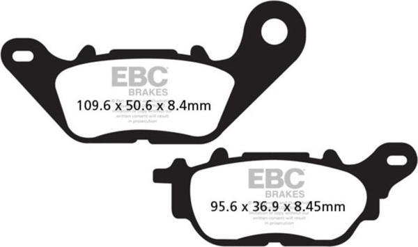 EBC SFAC464 YAMAHA NMAX 125/NMAX150 ARKA , YBR 125 07-16 CARBON ÖN FREN BALATASI - Image 1