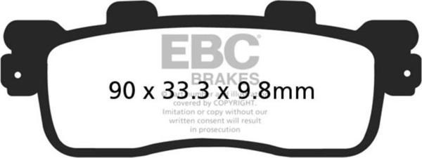 EBC SFAC498 KYMCO DOWNTOWN 125/200i,300 09-14 , KAWASAKI J300 CARBON ARKA FREN BALA - Image 1