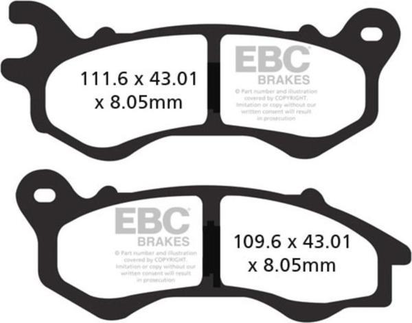 EBC SFAC603 HONDA PCX125/150 CARBON ÖN FREN BALATASI - Image 1
