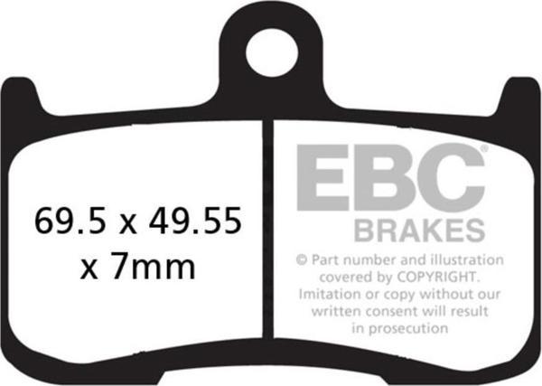 EBC FA347HH KAWASAKI Z800/Z900/Z1000, TRIUMPH S.TRIPLE 675 , TIGER 1050  SINTER ON - Image 1