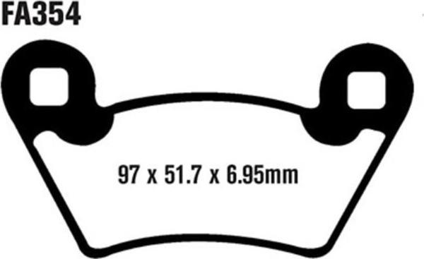 EBC FA354R POLARIS SPORTSMAN 325 , RANGER 500/700/800/1000 SINTER ARKA FREN BALATA - Image 1