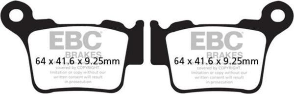 EBC FA368R KTM EXC-F 250/350/450 , SHERCO,HUSQVARNA 250/350/450 SINTER ARKA FREN B - Image 1