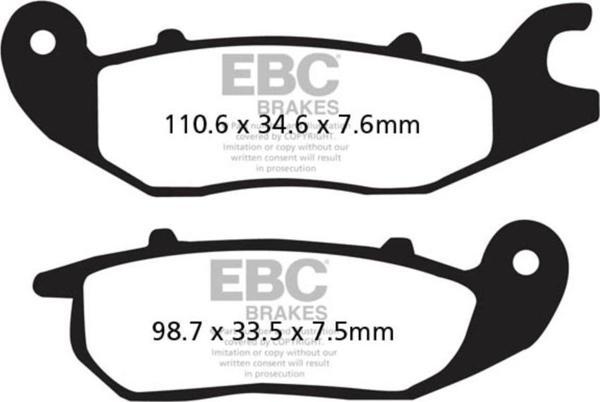 EBC FA375 HONDA CBR 125R 04-16 , MSX125 13-21 ÖN FREN BALATASI - Image 1
