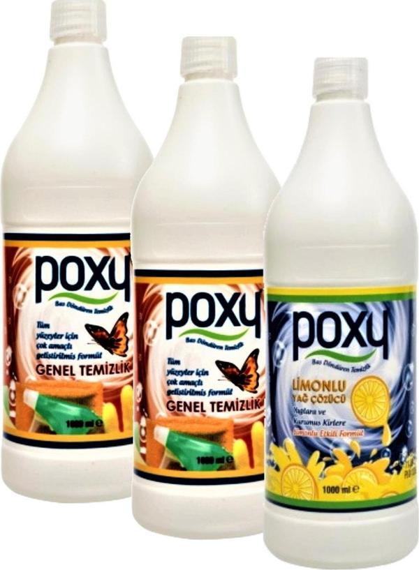 Çok Amaçlı Genel Temizlik Leke Çözücü 2 x 1 lt & Limonlu Yağ Çözücü 1 Lt - Image 1